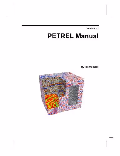 خرید و دانلود نسخه کامل کتاب Petrel manual. Version 3.3
