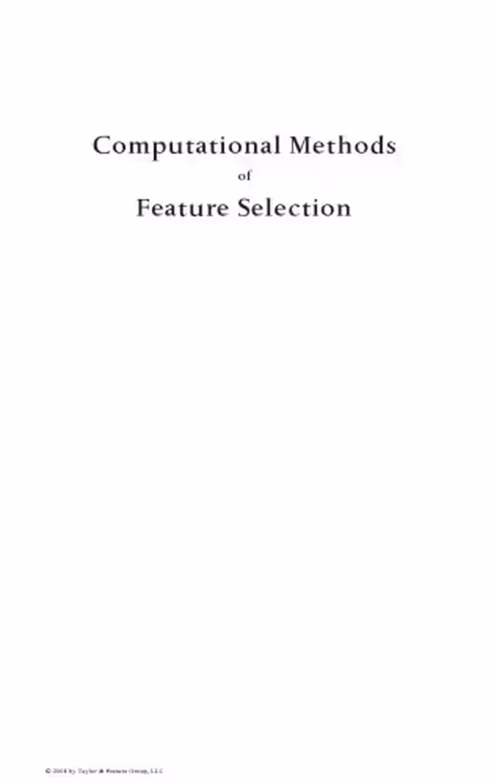 خرید و دانلود نسخه کامل کتاب Computational methods of feature selection