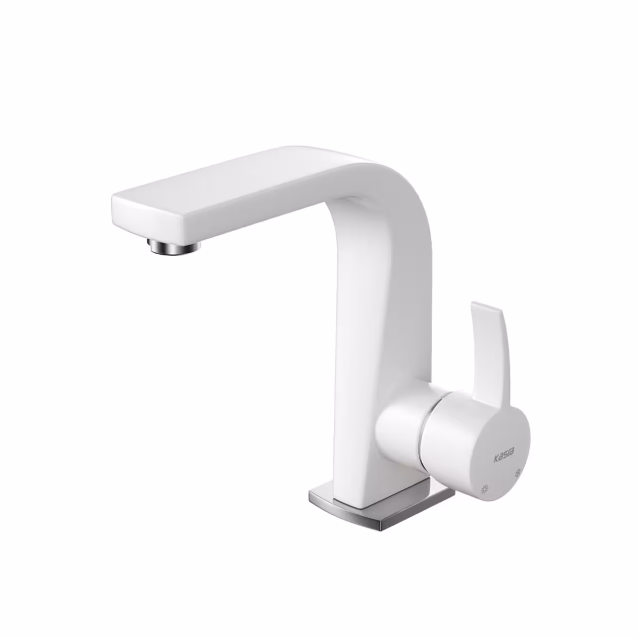 شیر روشویی کسری مدل فیروزه (فیورنزو) سفید کروم