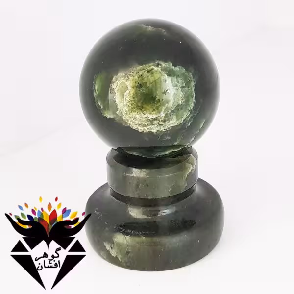 گوی و پایه سنگی یشم افغانی اصل H3089