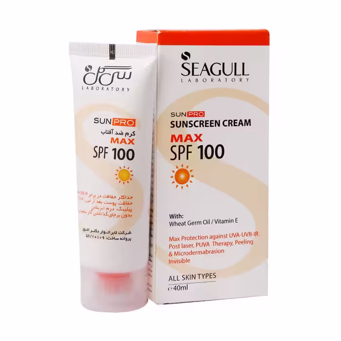 کرم ضد آفتاب SPF100 فاقد رنگ و چربی سی گل