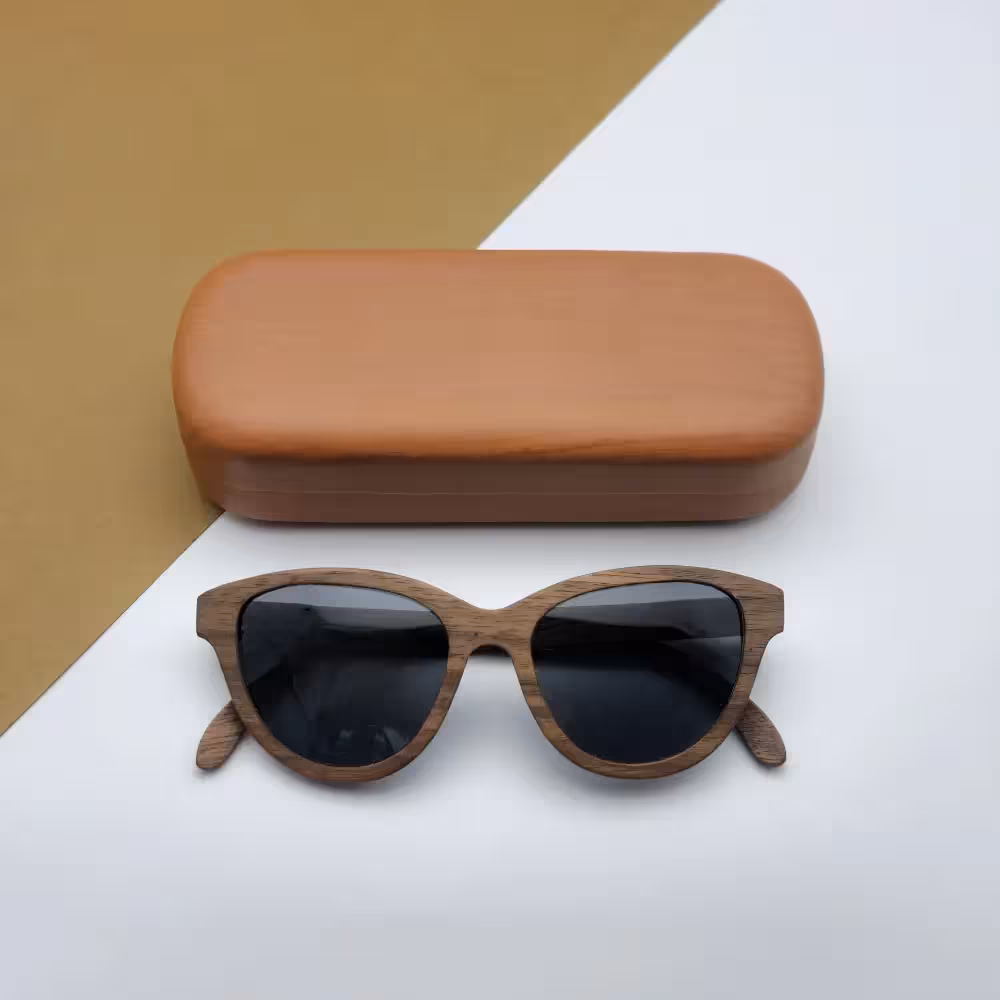 عینک چوبی دست‌ساز میدو مدل O013