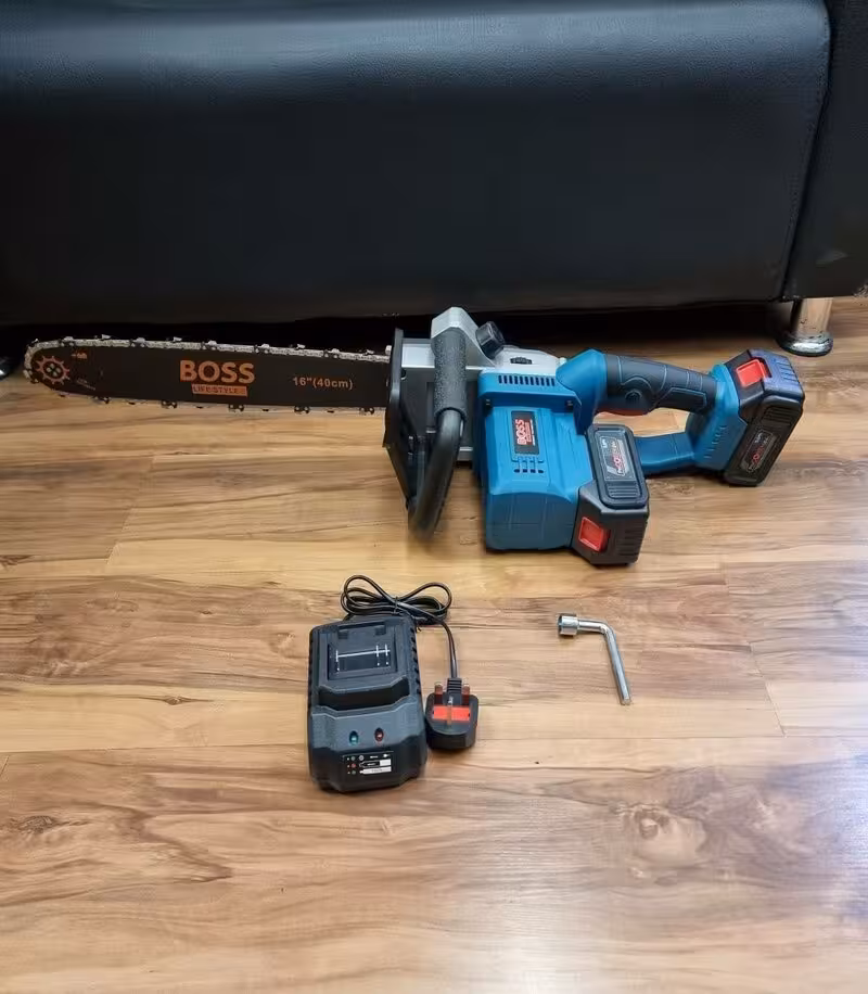 اره شارژی  اره زنجیری 40 سانت دو باطری باس BOSS مدلLIFE-STYLE