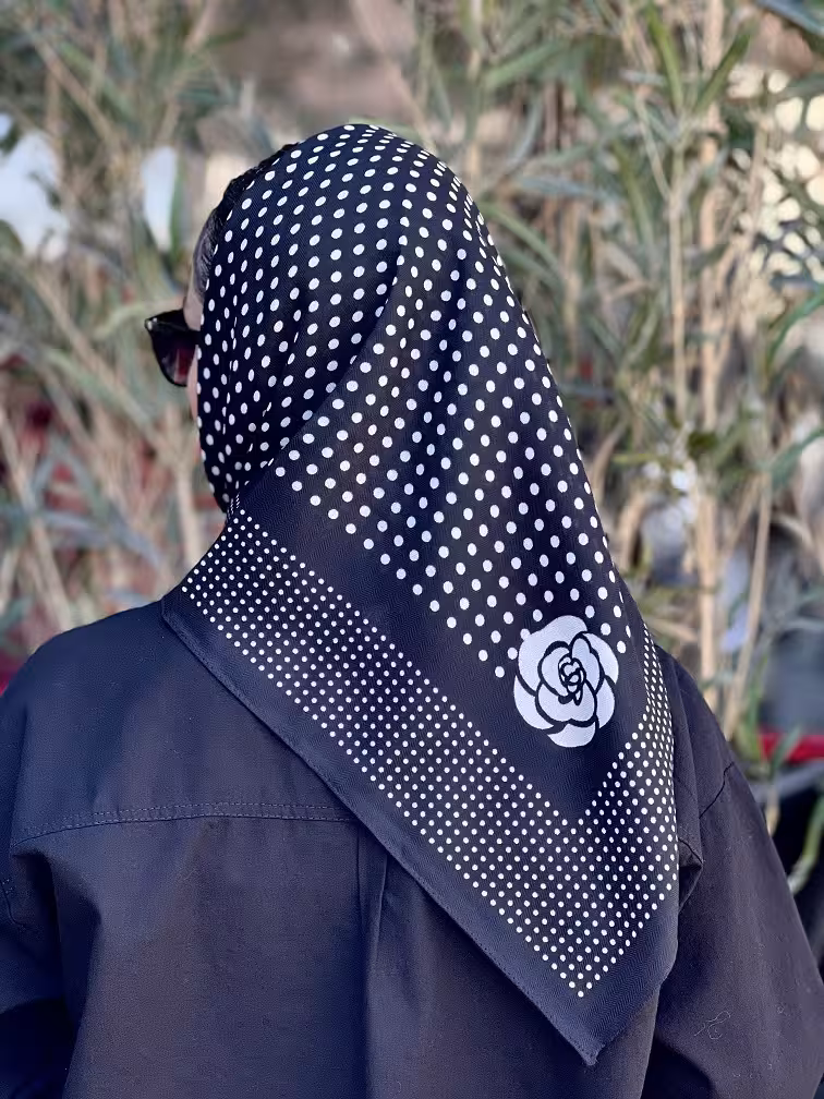 مینی اسکارف کشمیر خالدار گل