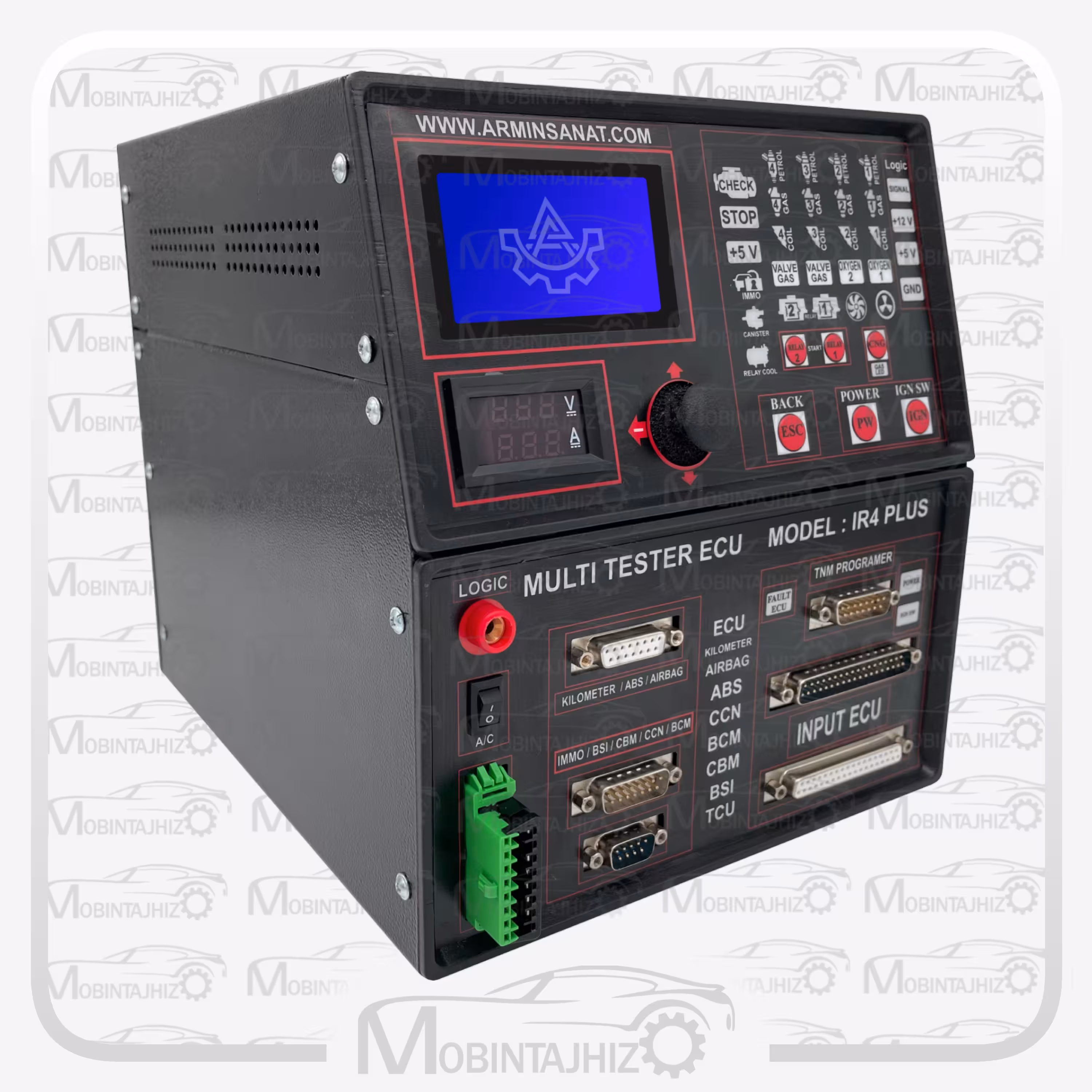 تستر ایسیو آرمین صنعت مدل IR4PLUS
در سه رنگ مشکی قرمز و آبی 
پکیج پر کاربرد