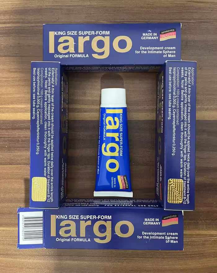 کرم حجم دهنده و افزایش ساز لارگو گرید A اورجینال هولوگرام طلایی (تعداد محدود فروش ویژه)