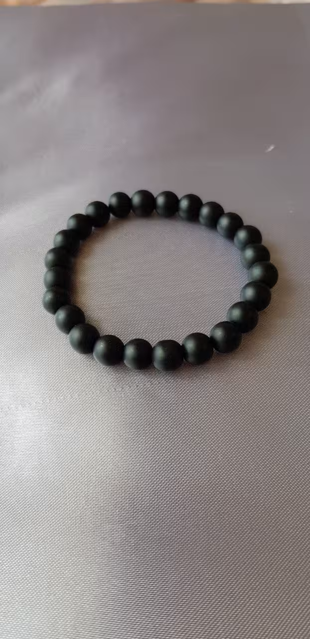 دستبند سنگ اونیکس مشکی کد 101942