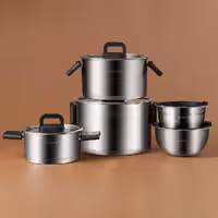 سرویس قابلمه استیل 10 پارچه Karaca ترکیه مدل Aşiyan