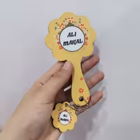 آینه دستی چوبی