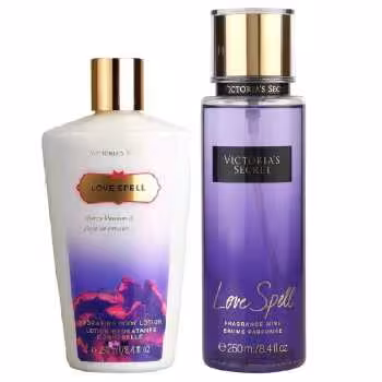 لوسیون ویکتوریا سکرت مدل love Spell حجم 250 میلی لیتر به همراه بادی اسپلش مدل love Spell