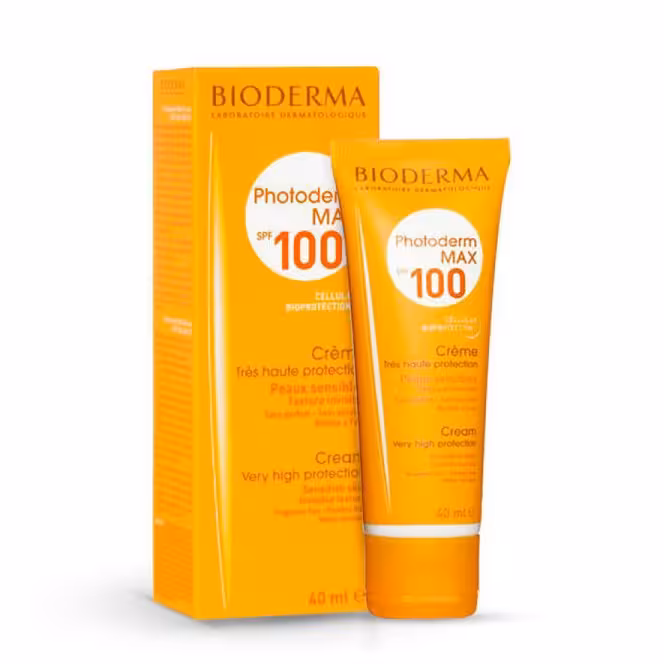 ضد آفتاب بیودرما فتودرم مکس Photoderm Max رنگی spf100 حجم 40 میل