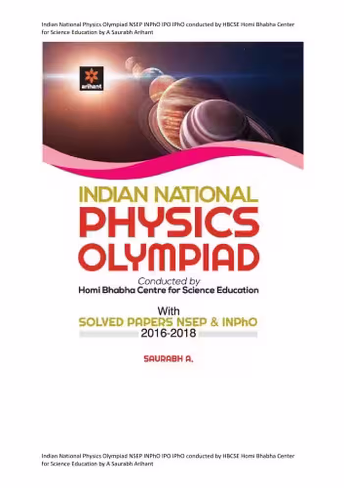 خرید و دانلود نسخه کامل کتاب Indian National Physics Olympiad Arihant Sourabh Chapter 4 Simple Harmonic Motion and Waves D C Pandey for NSEP INPhO IPO IPhO conducted by HBCSE Homi Bhabha Center for Science Education