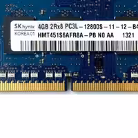رم لپ تاپ اسکی هاینیکس کره ای ddr3 12800 دو کاناله ظرفیت 4 گیگ