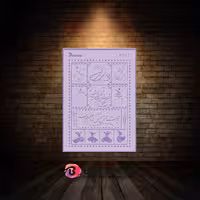 شابلون استنسیل ابعاد 52*38 کد RT 3