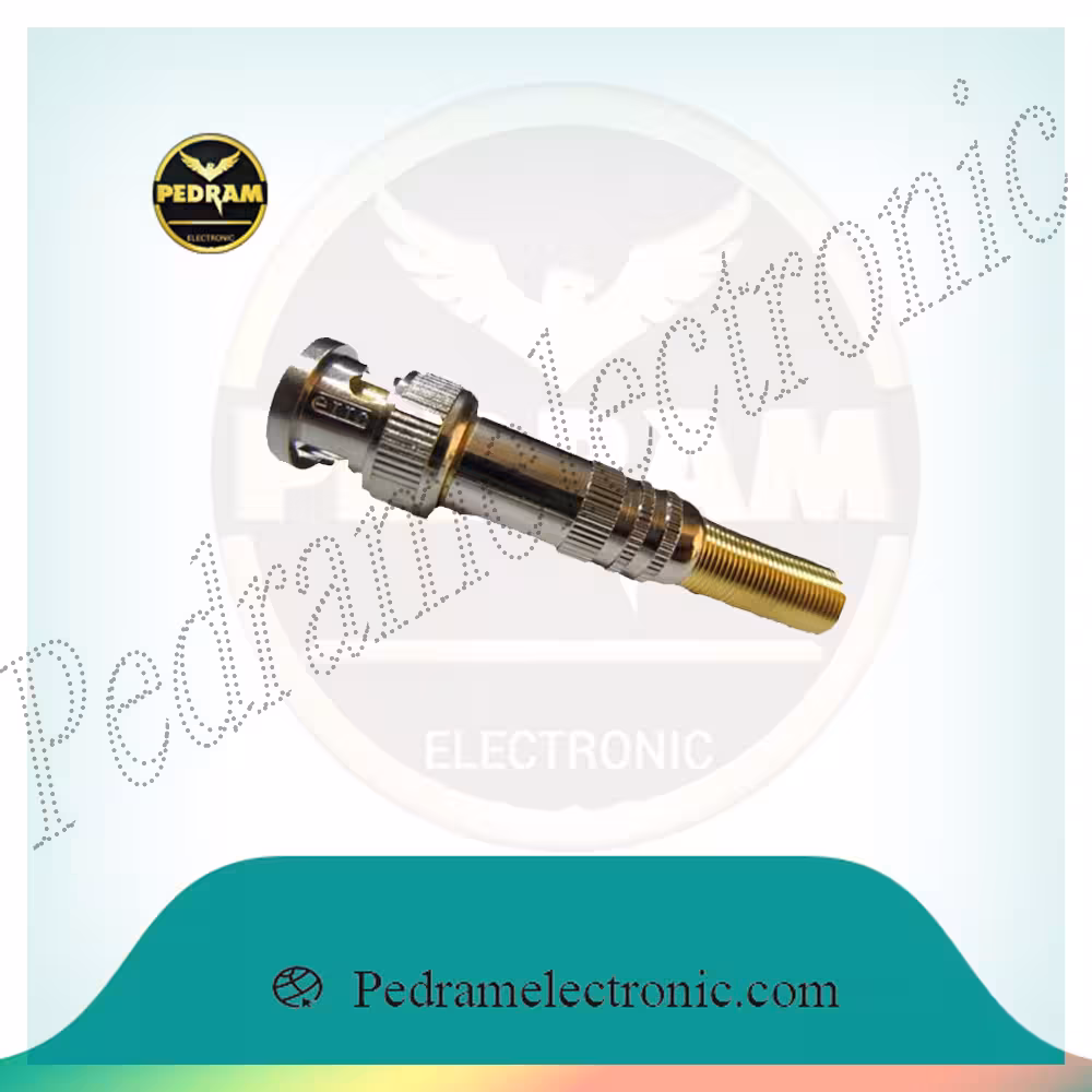 فیش BNC پیچی نقره ای برای اتصال بی ان سی دوربین‌های مدار بسته