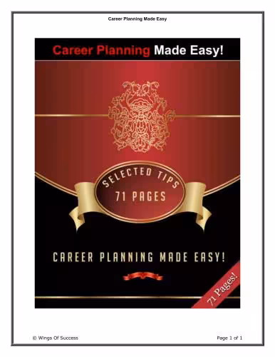 خرید و دانلود نسخه کامل کتاب Career Planning Made Easy