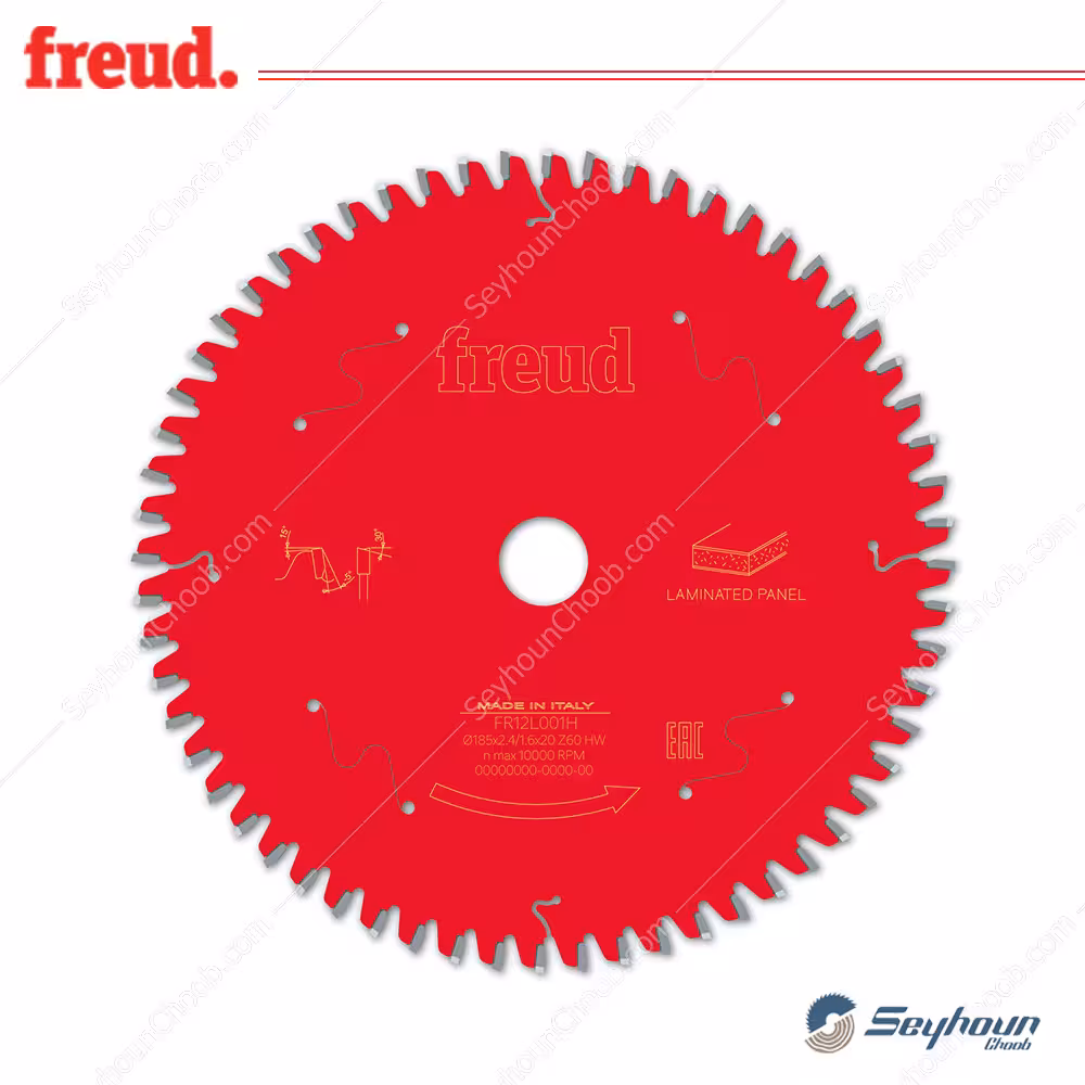 تیغ اره الماسه ام دی اف بر قطر 18.5 سانتی متر 60 دندانه فرود مدل FR12L001H (لمینت بر)