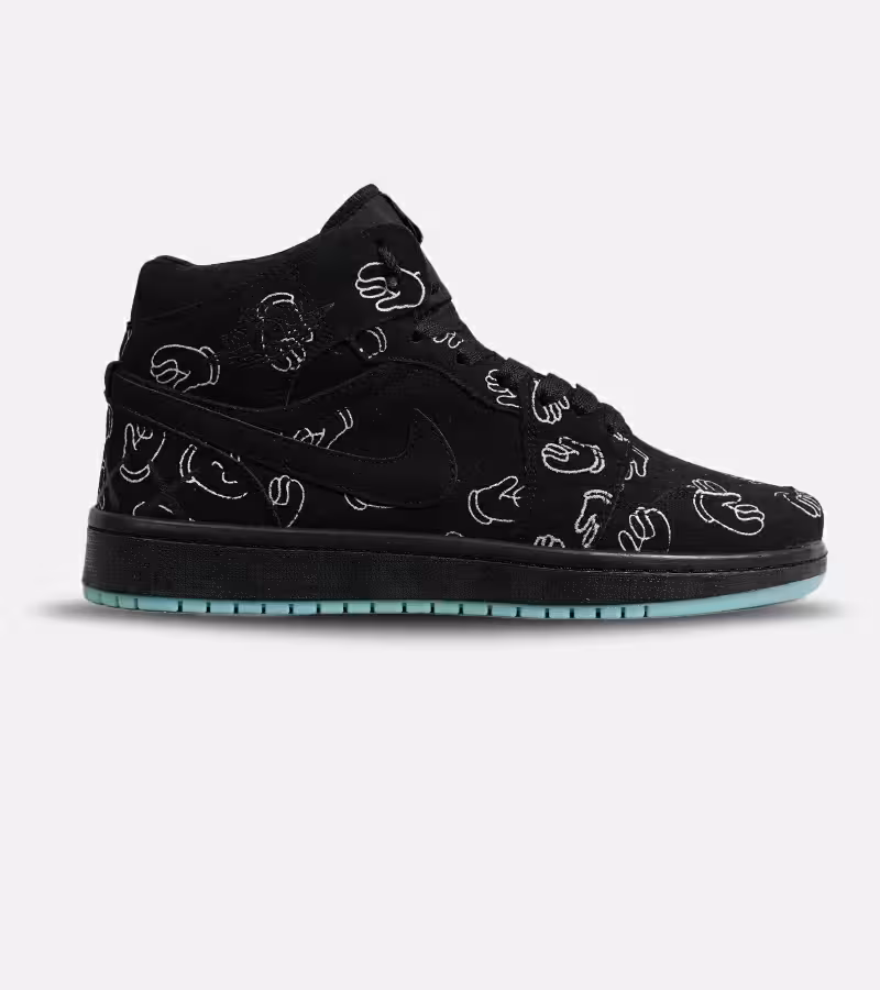 کفش کتانی ساقدار Nike Kaws AirJordan 1 مدل 6554
