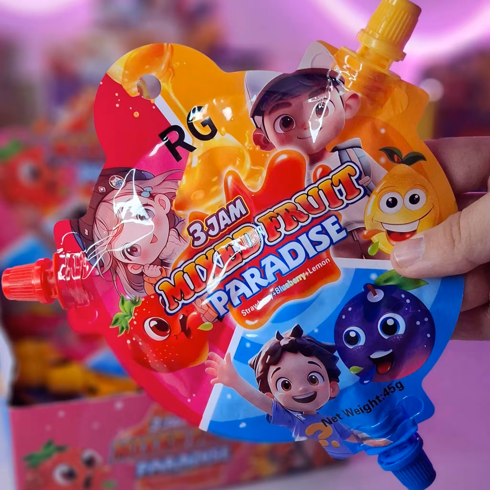 اسلایم ژله خوراکی ترش میوه ای پارادایس (45 گرم) paradise