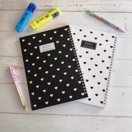 دفتر 80 برگ قلبی سیمی