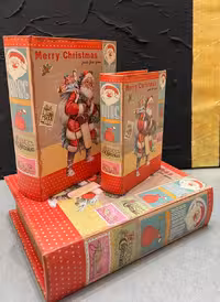 باکس کتاب 3 تایی چوبی کریسمس (کلکسیونی)4
