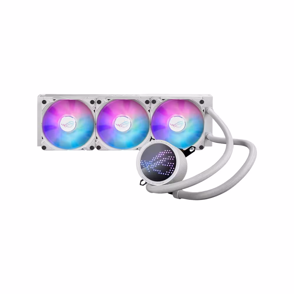 خنک کننده پردازنده مایع ایسوس مدل راگ رایو III 360 ARGB وایت ادیشن