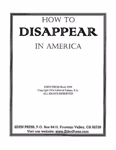 خرید و دانلود نسخه کامل کتاب How to Disappear in America