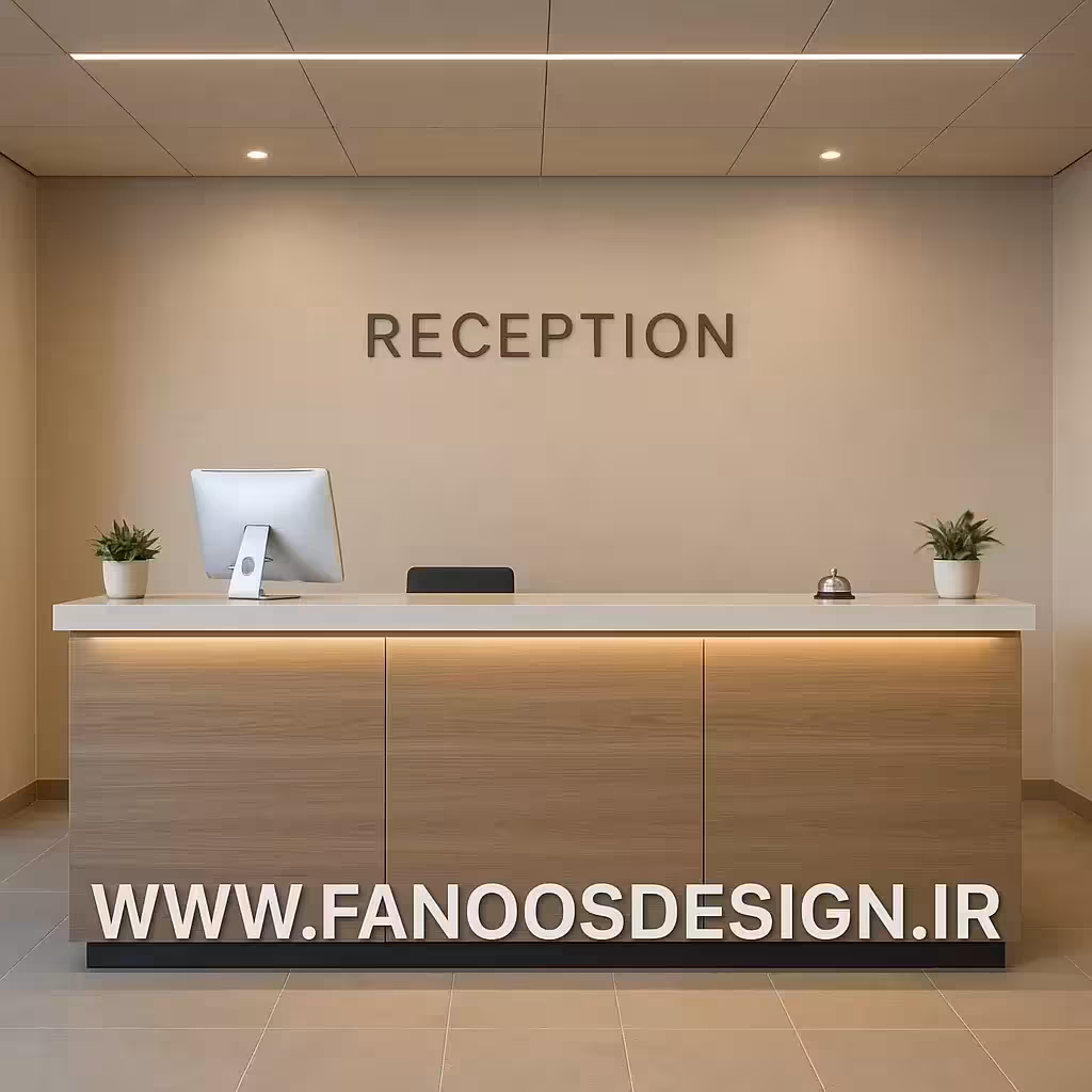 کانتر پذیرش سبک هتل مدرن