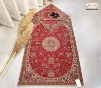 سجاده و جانماز ترمه هاشمی کد 24 قرمز شکلاتی