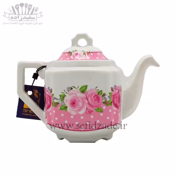 قوری چینی شکس (SHEX) مدل پروین صورتی 750ml