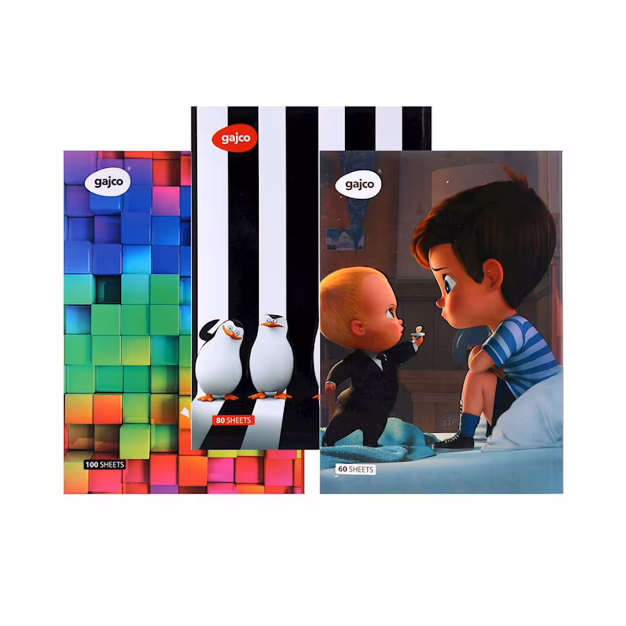 دفتر شکلاتی گاجکو 60 و 80 و 100 برگ