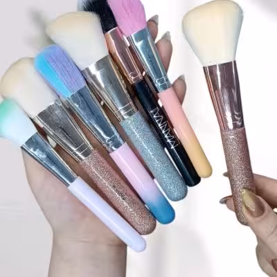 براش تکی مخصوص رژگونه، پودر فیکس و کرم‌پودر | براشی نرم و حرفه‌ای