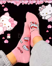 جوراب مچی بوم طرح هلوکیتی لنگه به لنگه