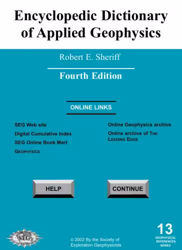 خرید و دانلود نسخه کامل کتاب Encyclopedic Dictionary of Applied Geophysics