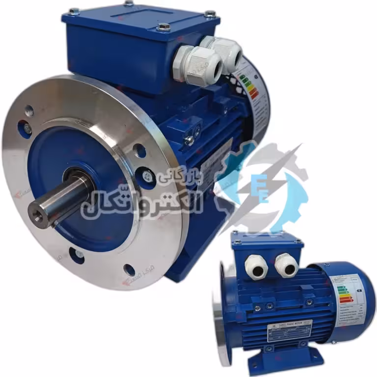 الکتروموتور چینی 3 کیلووات 4 اسب سه فاز 1500 دور بدنه آلومینیومی