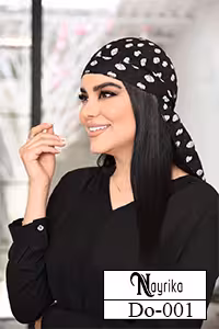 دورگ (سر بند) نخی مشکی شقایق کد Do-001