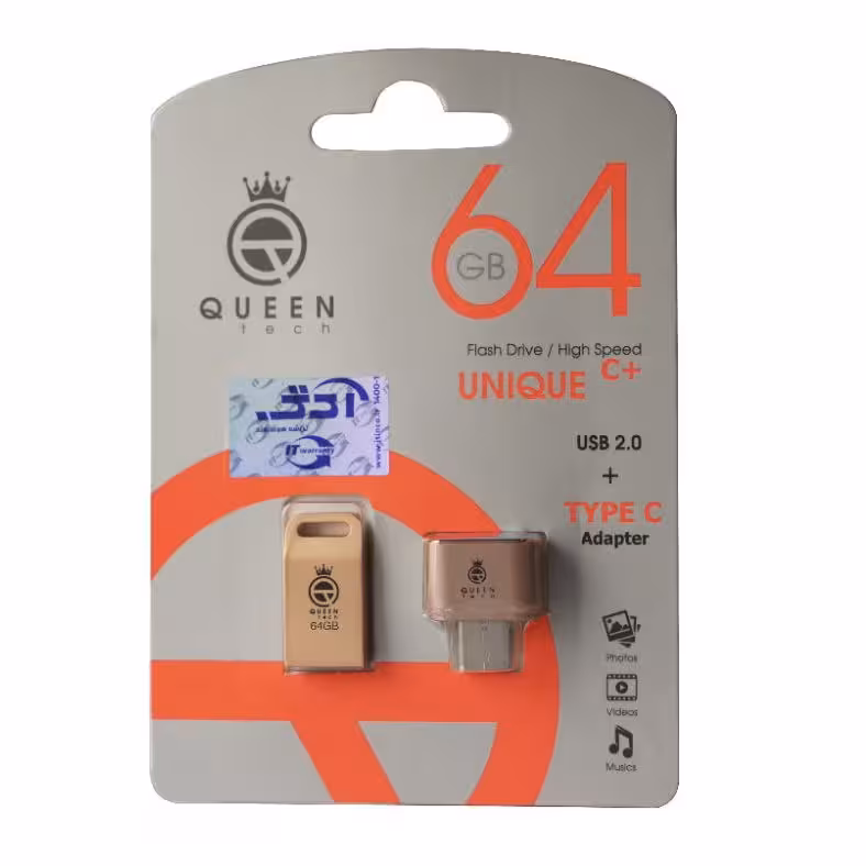 فلش 64 گیگ Queen Tech UNIQUE Plus   OTG