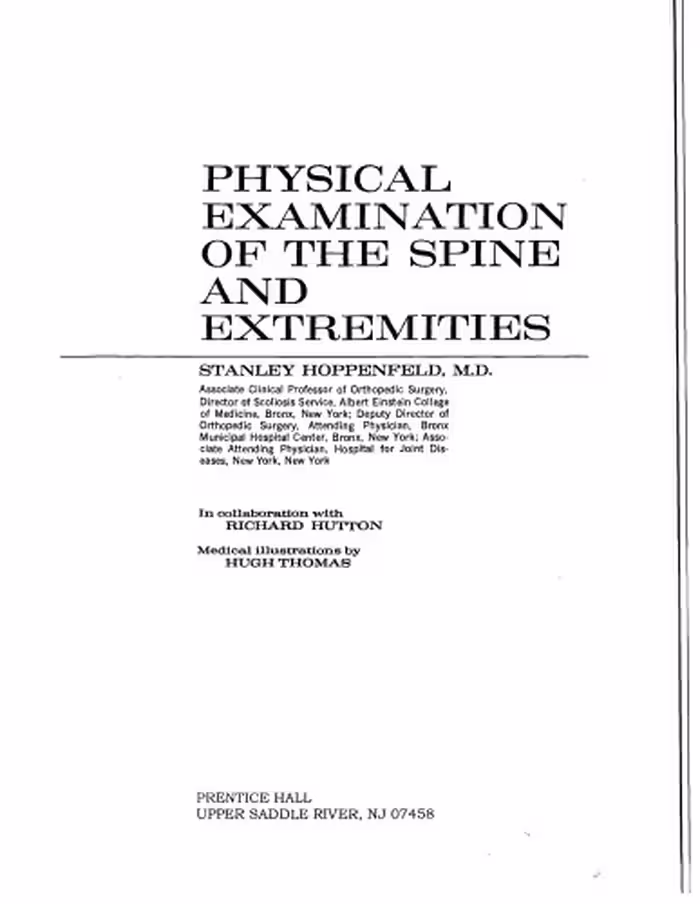 خرید و دانلود نسخه کامل کتاب Physical Examination of the Spine and Extremities