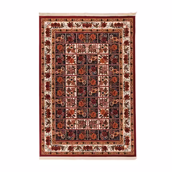 گبه ماشینی دنیای فرش کد 539R زمینه روناسی