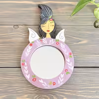 آینه دستی نازگل طرح شش