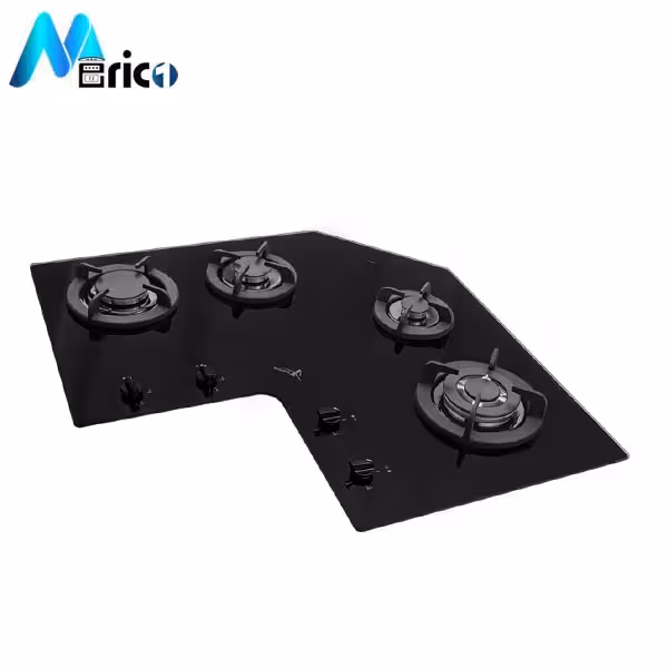 گاز رومیزی اخوان کد G114 چهار شعله شیشه مشکی