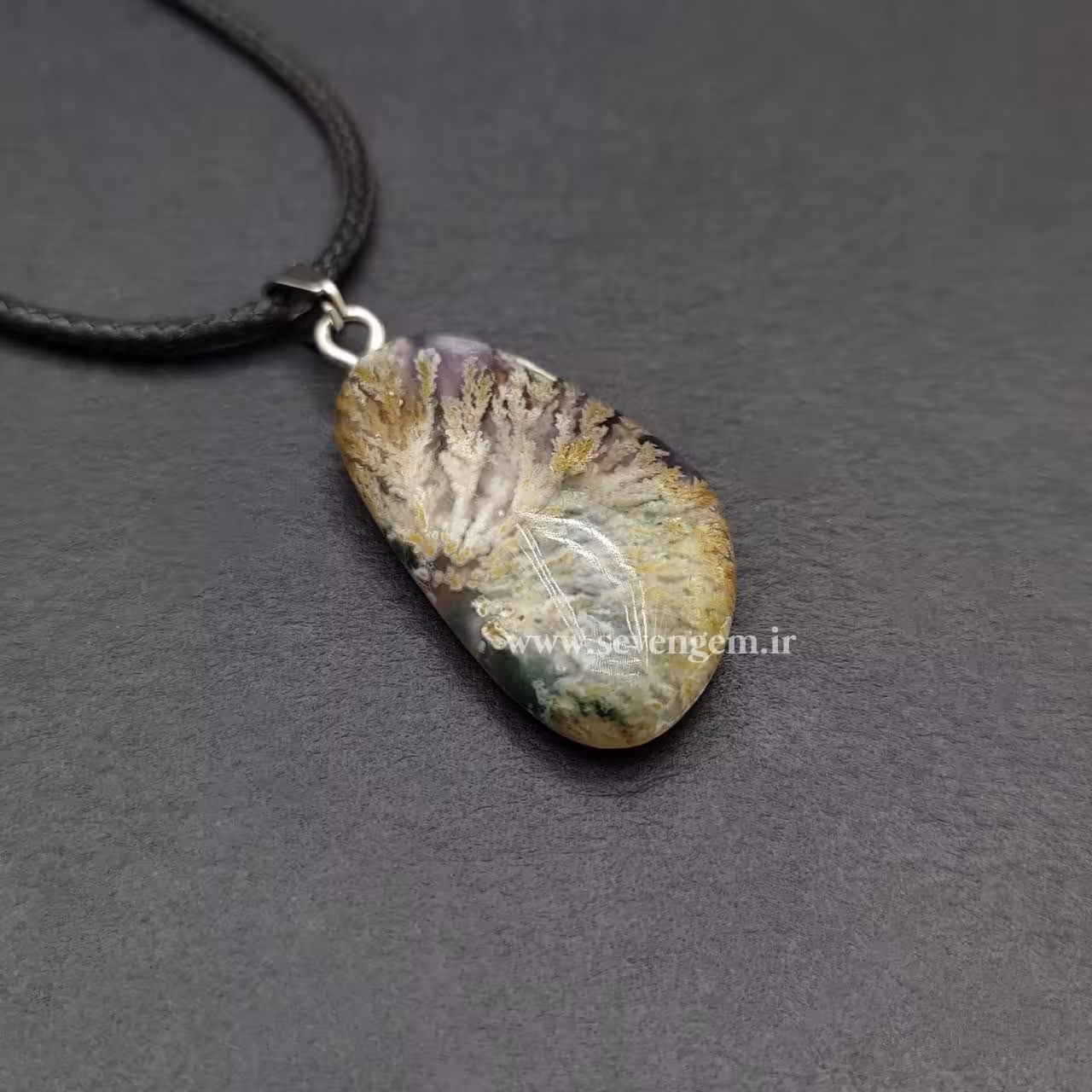 گردنبند عقیق شجر هفت رنگ (کدA200)