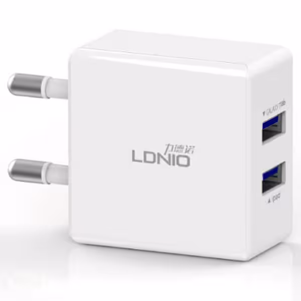 شارژر موبایل و تبلت LDNIO AC200 با 2 خروجی USB