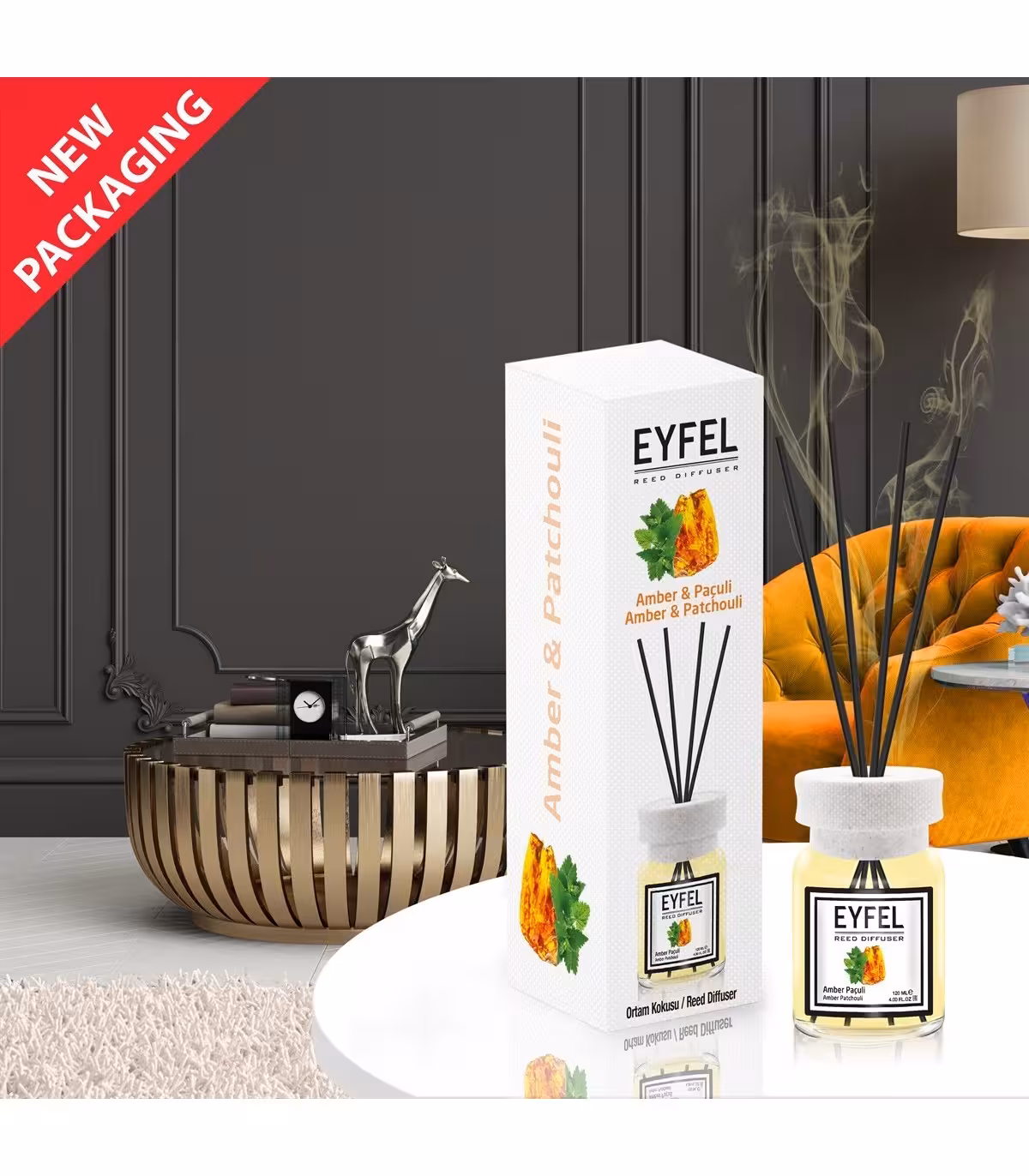 خوشبو کننده هوا EYFEL ایفل رایحه نعناع هندی Amber Patchouli – حجم 120 میلی لیتر اصل ترکیه(original)
