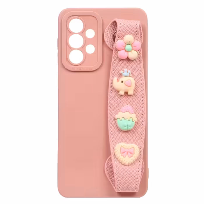  قاب-گارد موبایل فینگر بند عروسکی برجسته Samsung Galaxy A32 4G - صورتی