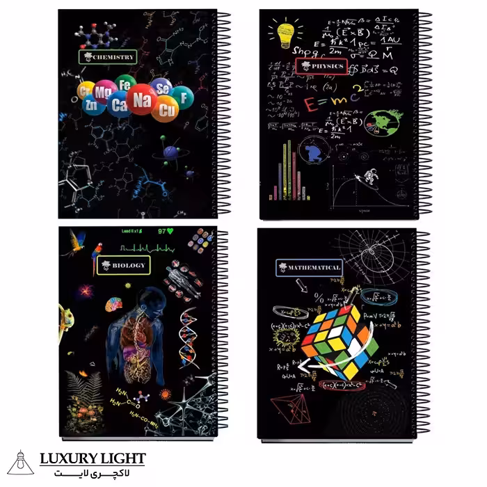 دفتر مشق 100 برگ تیما مدل کالج بسته 4 عددی