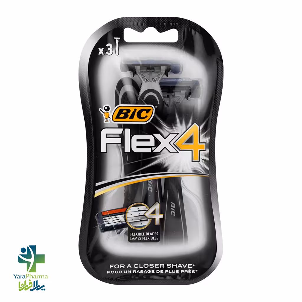 خود تراش بیک مدل Flex 4 بسته 3 عددی