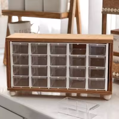 جا ادویه فایلی 20 کشو چوب چندلایی