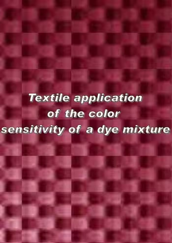 خرید و دانلود نسخه کامل کتاب Textile Application of the Color Sensitivity of a Dye Mixture