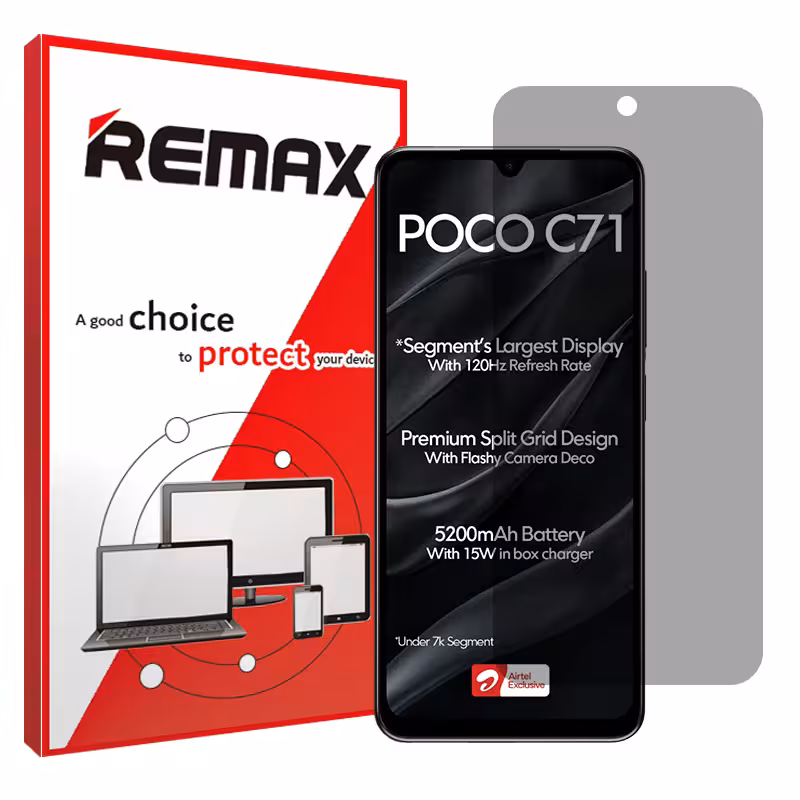 گلس شیائومی Poco C71 مدل هیدروژلی پرایوسی برند ریمکس کد S